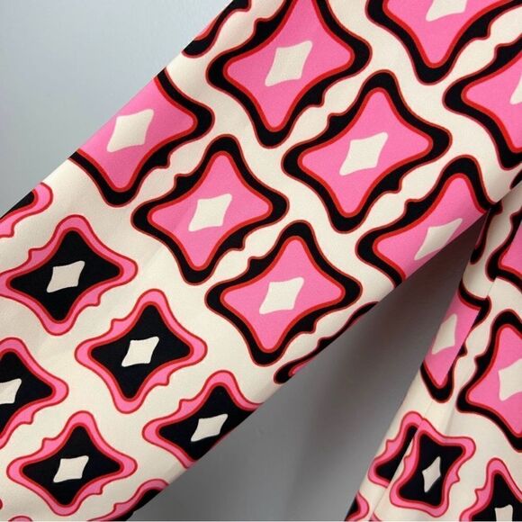 EUC Zara Retro Geometric Midi Long Sleeve Shift - Picture 10 of 12